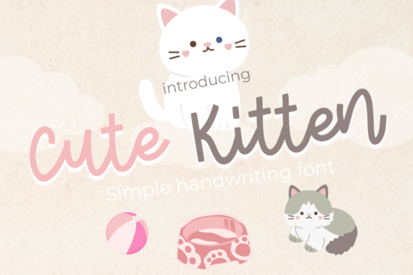 Cute Kitten: A Handwritten Script Font for Elegant Brand Identity