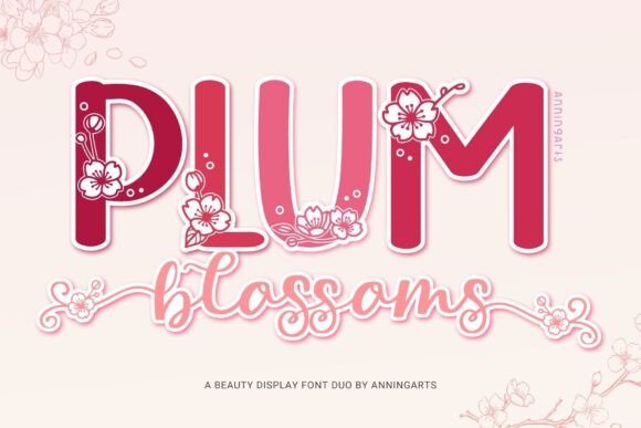 Plum Blossoms Duo: A Designer’s Review of This Bold Display Font